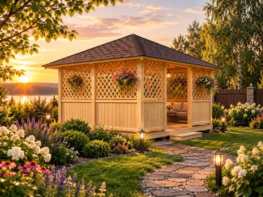 Беседка из бруса «Янтарь» 4х4